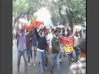 ABVP protests in front of Ministers' houses in hyderabad - Sakshi