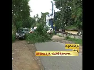 future husband and wife scooty going against them in the form of tree cracked death - Sakshi