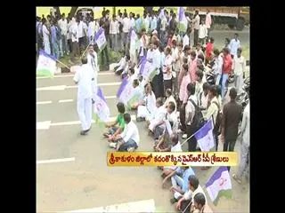 YSRCP highway bandh continuous in second day in srikakulam - Sakshi