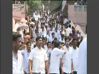 Students JAC Jala Deeksha in Krishna River - Sakshi