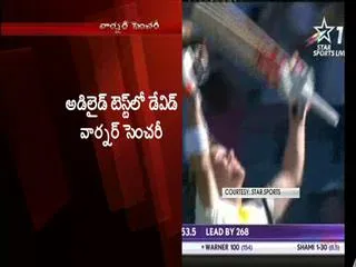 Warner hits century in Adilaid test - Sakshi
