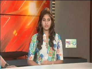 Anjali reading news headlines Sakshi Studio - Sakshi
