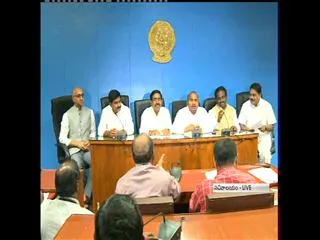 ap cabinet ministers addressing media - Sakshi