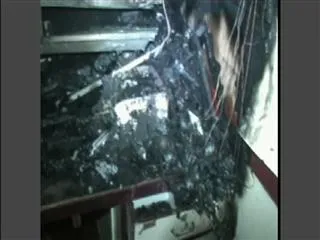 Fire accident in Indian Overseas Bank attapur branch - Sakshi