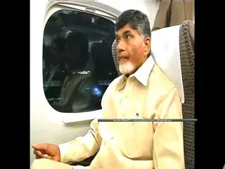 Chandrababu Naidu travels in Bullet Train - Sakshi