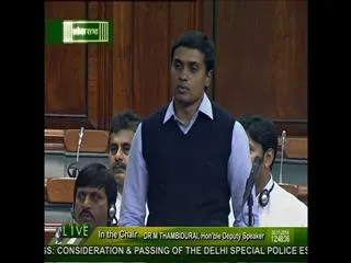 YSRCP leader Midhun Reddy in Parliament - Sakshi