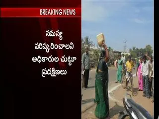 Woman suicide attempt on janmabhoomi programme - Sakshi
