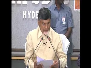 Chandrababu Naidu speaks to media - Sakshi