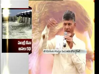 CM Chandrababu inspects Handri Neeva Project - Sakshi