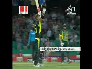 Australia wins first odi in tri series - Sakshi