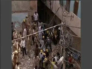 3 Floor Building Collapsed in Delhi, 6 in trouble to Come out - Sakshi