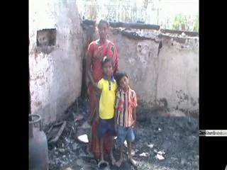 house collapse: narrow escape for family of three - Sakshi
