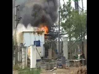 cell tower catches fire in rangareddy district - Sakshi