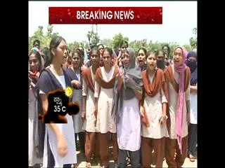 NRI nursing college : students protest against faculty - Sakshi