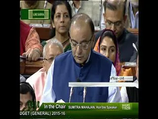 Arun Jaitley introduced budget to Lok Sabha - Sakshi