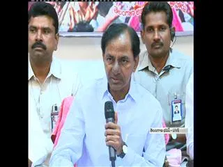 KCR speaks to media on their victory in Medak - Sakshi