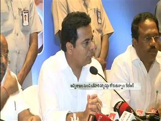 KTR speaks to media on Water Grid - Sakshi