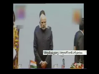 Modi, Sharif shake hands, chat at reception - Sakshi