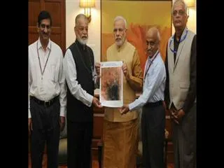 mars-first-images-presented-to-narendra-modi - Sakshi