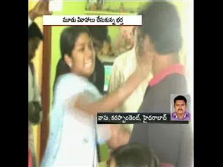 first-wife-hitting-3rd-married-husband - Sakshi