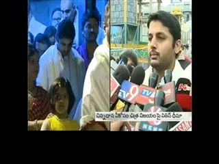 Hero nitin visits Tirumala Devasthanam - Sakshi