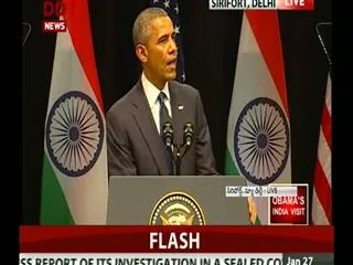 Obama India's visit : Barack Obama's speech in New Delhi - Sakshi