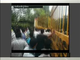 local people attaked on ongc office at nagaram - Sakshi