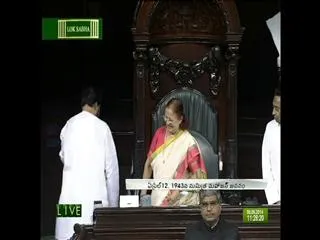 sumitra-mahajan-unanimously-elected-speaker-of-lok-sabha - Sakshi