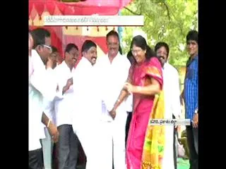 TDP leaders recording dance with girls in new year celebrations - Sakshi