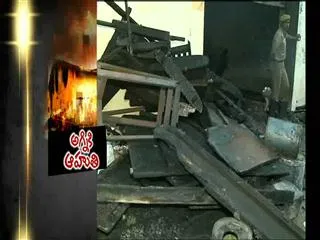 Fire destroys furniture godown in Kadapa - Sakshi