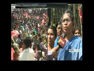 anganwadi workers protest in andhra pradesh - Sakshi