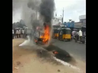 Chemicals are moving auto burned - Sakshi