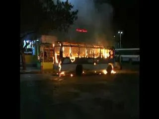 RTC Bus catches fire at Tirupati bus stand, no injuries - Sakshi