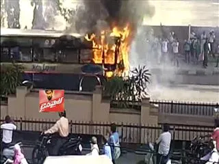 rtc-bus-fire-accident-in-hyderabad - Sakshi