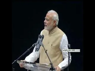 After 16 months, today I want your certificate, narendra modi ask NRIs - Sakshi