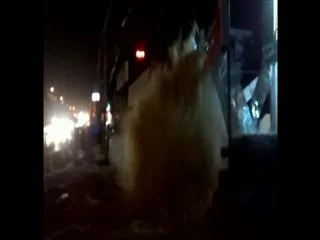 Krishna water line bursts at Nagole - Sakshi