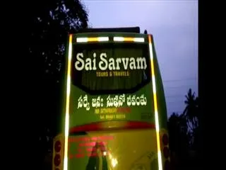 Travels bus rammed into lorry, one dies - Sakshi