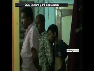 Drunk Man Hulchul In machilipatnam beach - Sakshi