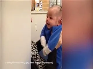 Baby Boy Giggles After Hearing Aid Helps Him Hear Mom for 1st Time - Sakshi