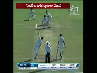 India gives storng reply to England in First test third day - Sakshi