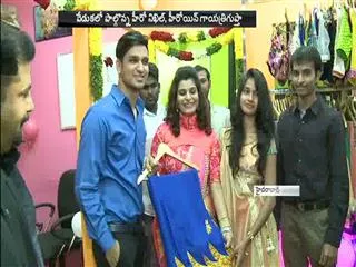 Hero Nikhil and Heroine Gayatri Gupta at Boutique Inauguration in srinagar colony hyderabad - Sakshi