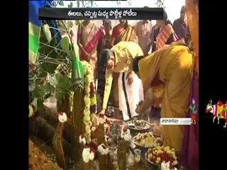 Chief Minister Chandrababu Sankranthi celebrating in naravaripalli - Sakshi