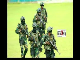 players practice in stadium under Army Commandos - Sakshi