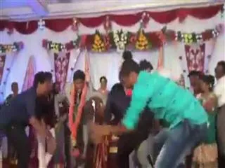 Groom Dances With Friends As Bride Looks On - Sakshi