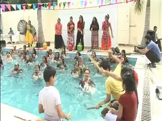 dandiya at waters jubleehils - Sakshi