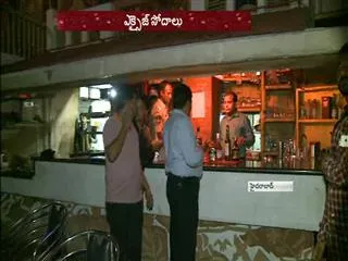 excise departments raids in hyderabad bars - Sakshi
