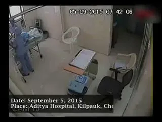 Caught On CCTV, Woman Doctor Removed IV Line For Father - Sakshi