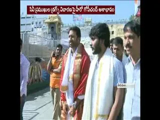 goutam nanda movie unit in tirumala - Sakshi