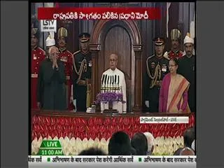 President Pranab Mukherjee address Parliament on Budget sessions - Sakshi