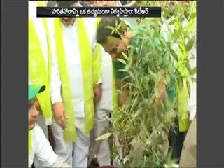 IT Minister KTR Participation in Haritha Haram Program at TCS compus - Sakshi